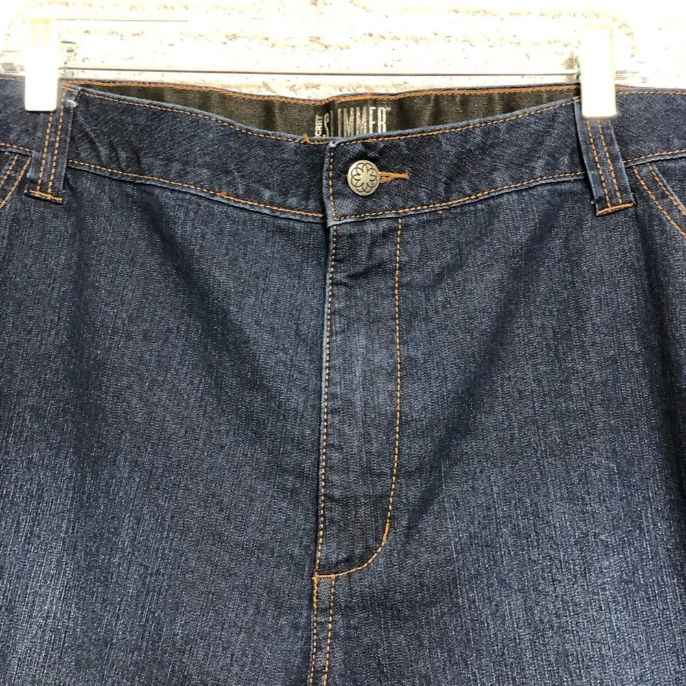 Catherines Secret Slimmer Synergy Dark Wash Jeans Size 26WP Plus